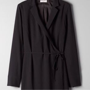 Aritzia Babaton Raine Blazer Wrap Dress in Black, M